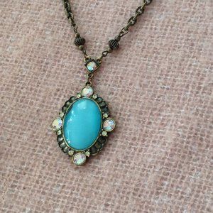 1928 Pendant Necklace with Turquoise Stone